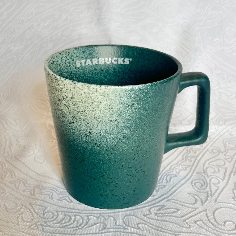 Starbucks Blue Green Teal Ombre Ceramic Mug 14oz 2021